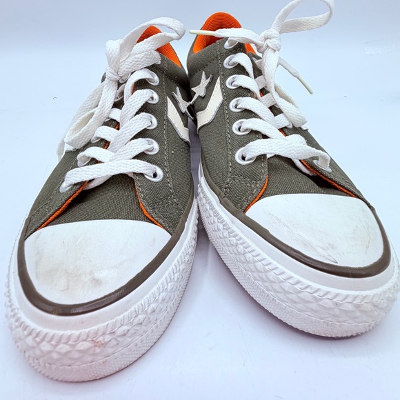 Converse Olive and Orange Low-Tops - Picture 6 of 11